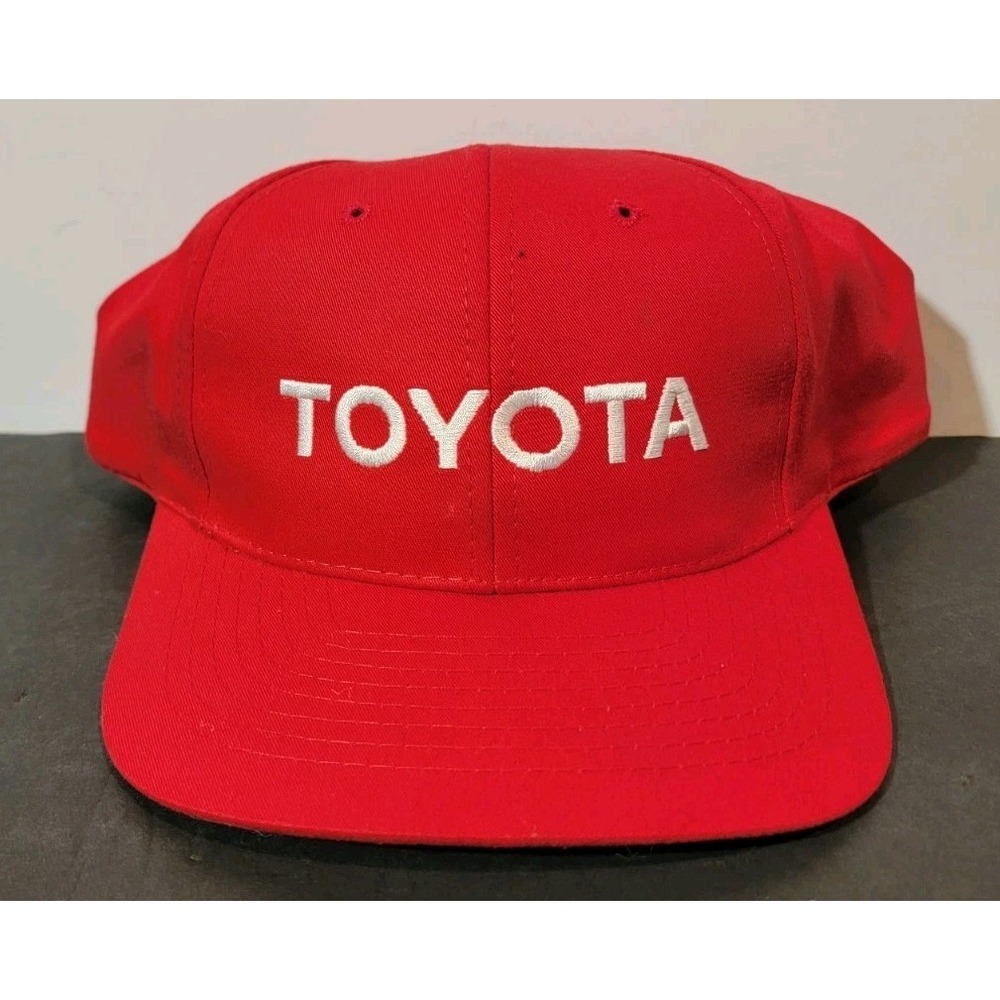 Vintage Red Toyota Snapback Trucker Hat Nissin Cap Excellent Condition Rare‎